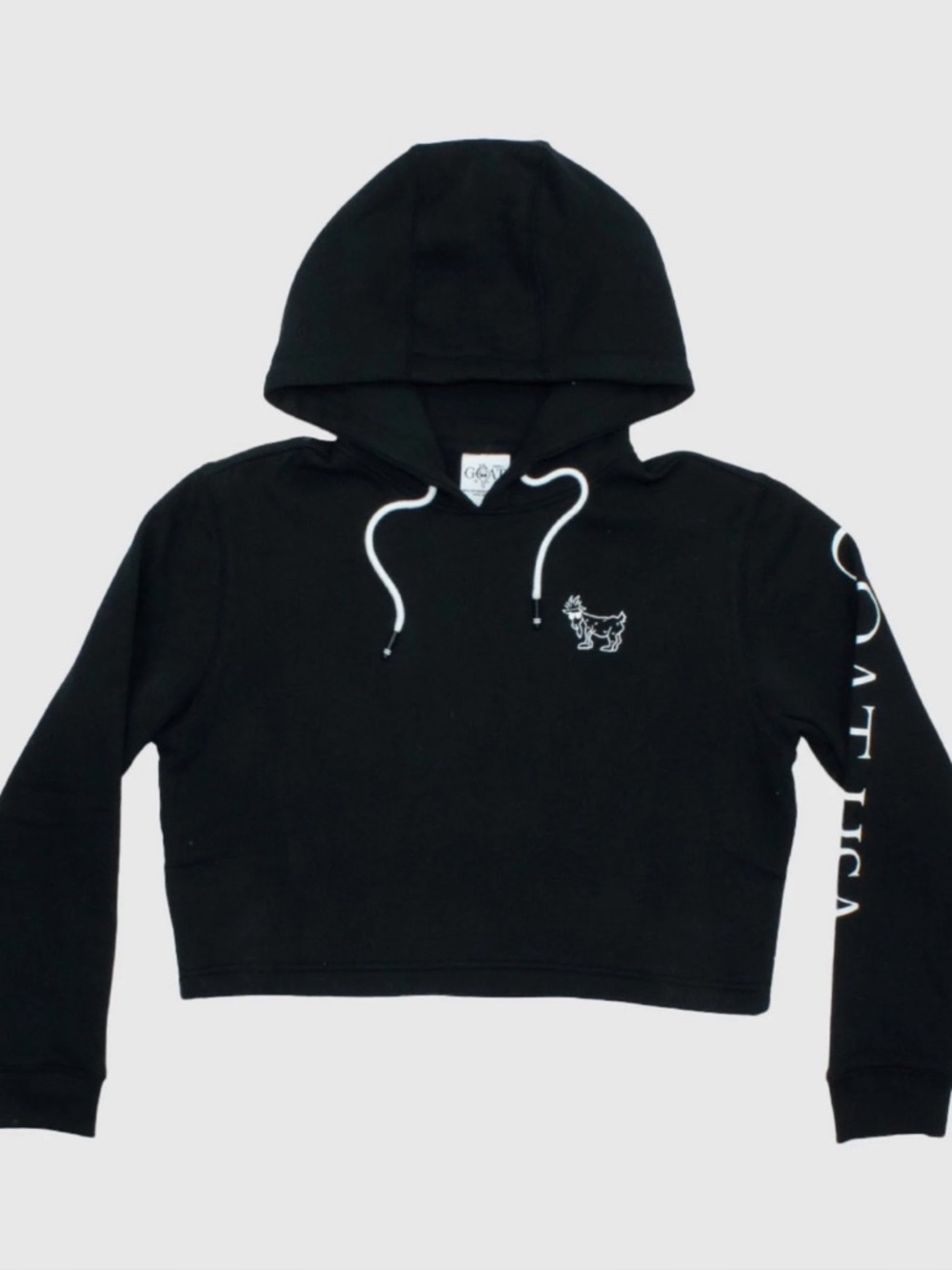 Goat USA Girls OG Black Cropped Hooded Sweatshirt